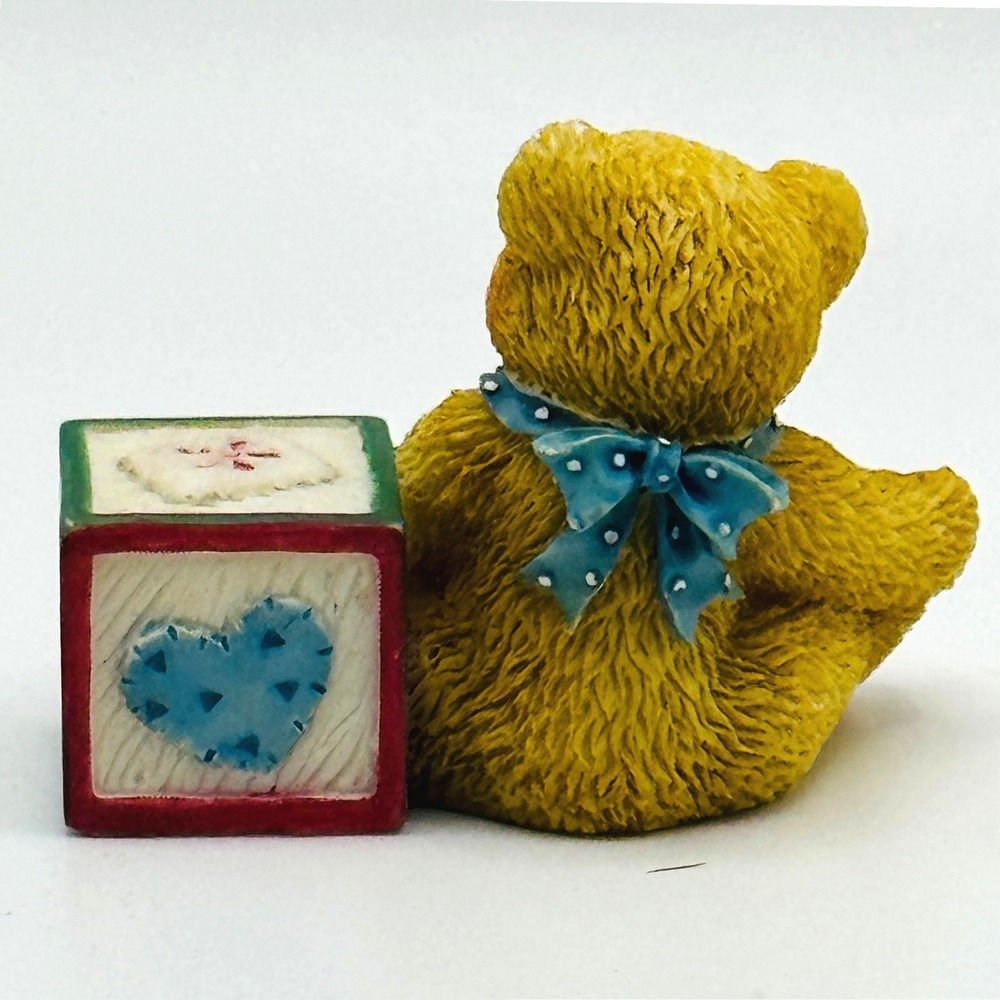 1995 Enesco Cherished Teddies Priscilla Hillman Bear Alphabet Letter B Block Vtg - Picture 5 of 6